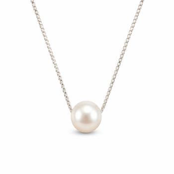 Σετ Κολιέ & Σκουλαρίκια Pearl Elegance από Ασήμι 925 Επιπλατινωμένο
