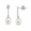 Σετ Κολιέ & Σκουλαρίκια Pearl Elegance από Ασήμι 925 Επιπλατινωμένο