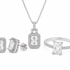 Σετ Κοσμημάτων Princess Glam από Ασήμι 925 Επιπλατινωμένο