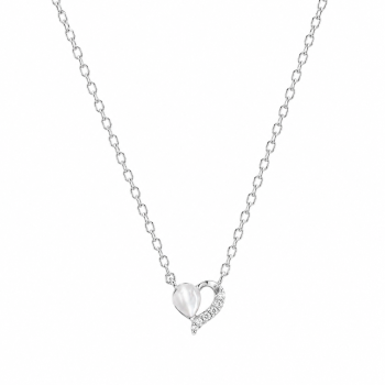 Σετ Κοσμημάτων Heart Pearl από Ασήμι 925 Επιπλατινωμένο