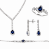 Royal Sapphire Set από Ασήμι 925 Επιπλατινωμένο
