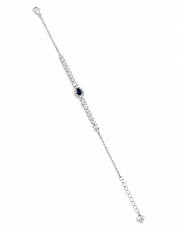 Royal Sapphire Set από Ασήμι 925 Επιπλατινωμένο
