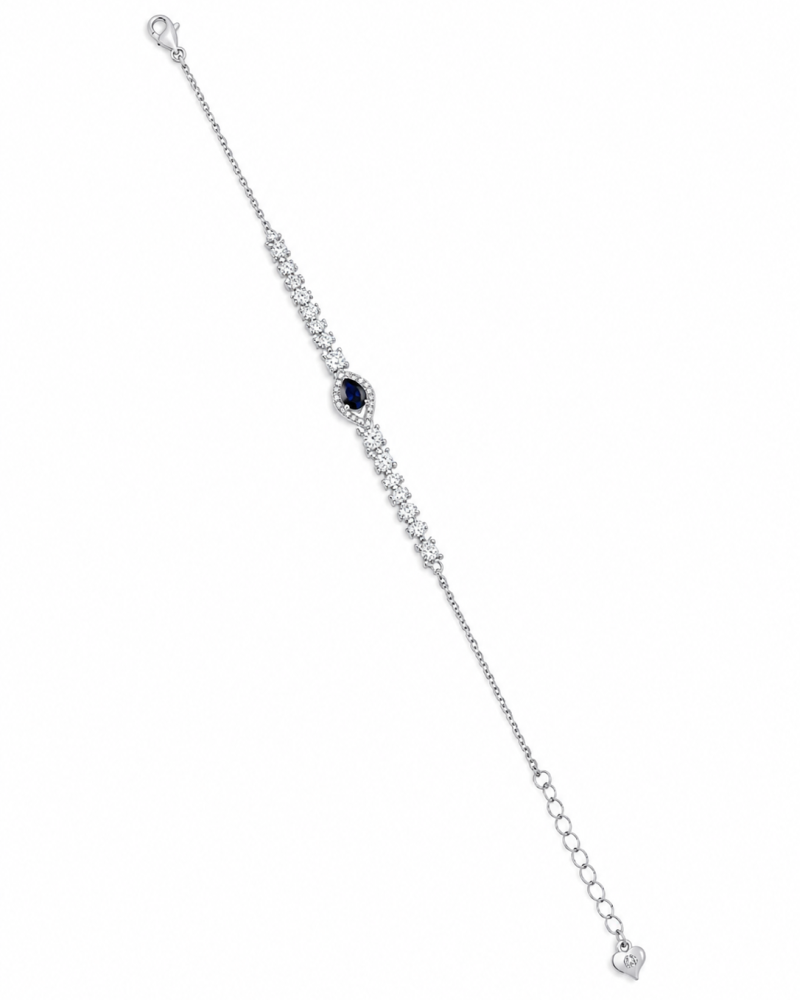 Royal Sapphire Set από Ασήμι 925 Επιπλατινωμένο