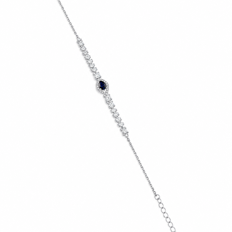 Royal Sapphire Set από Ασήμι 925 Επιπλατινωμένο