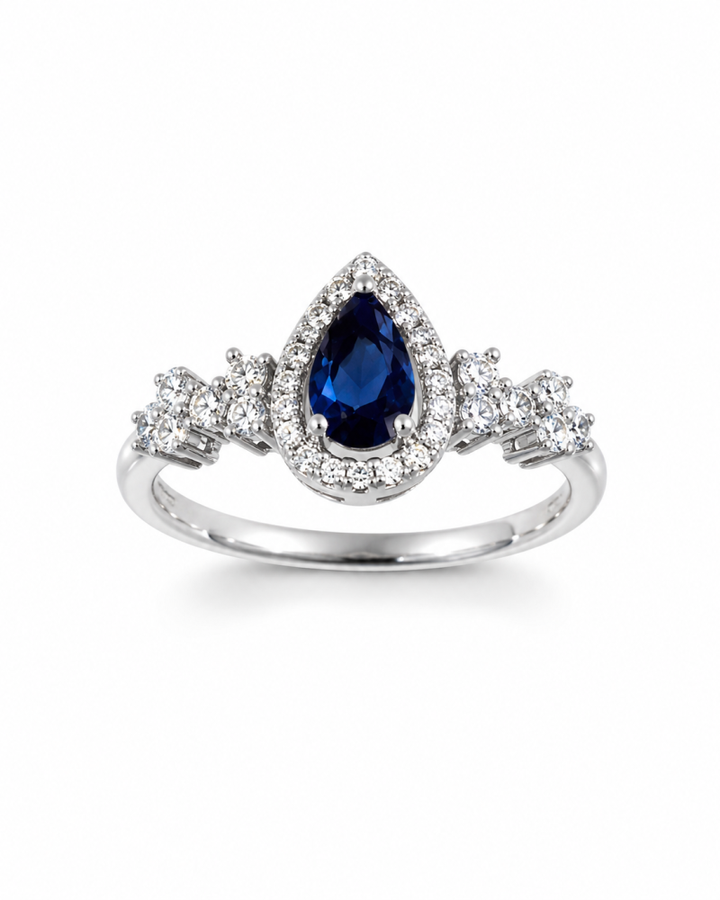 Royal Sapphire Set από Ασήμι 925 Επιπλατινωμένο