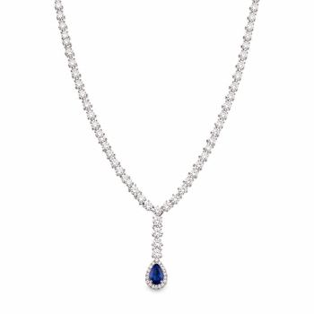 Royal Sapphire Set από Ασήμι 925 Επιπλατινωμένο