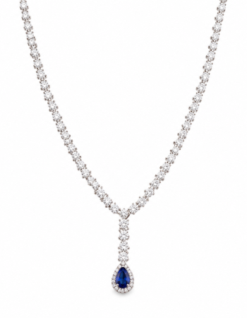 Royal Sapphire Set από Ασήμι 925 Επιπλατινωμένο