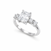 Luxury Princess Σετ από Επιπλατινωμένο Ασήμι 925 με Λευκά Ζιργκόν