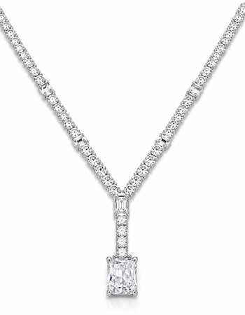 Luxury Princess Σετ από Επιπλατινωμένο Ασήμι 925 με Λευκά Ζιργκόν