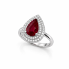 Royal Ruby Drop Set από Επιπλατινωμένο Ασήμι 925