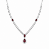 Royal Ruby Drop Set από Επιπλατινωμένο Ασήμι 925