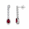 Royal Ruby Drop Set από Επιπλατινωμένο Ασήμι 925