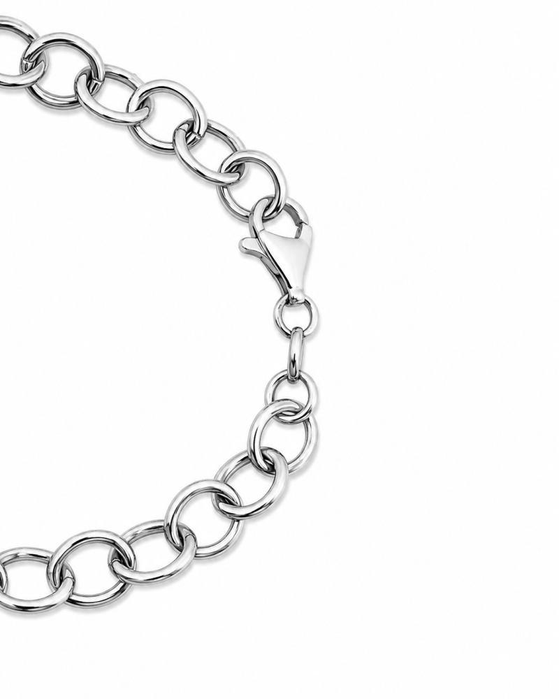 Ασημένιο 925 Επιπλατινωμένο Αντρικό Βραχιόλι Αλυσίδα