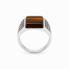 Ανδρικό Δαχτυλίδι με Καφέ Πέτρα Tiger Eye