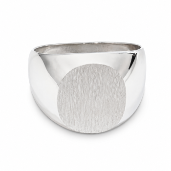 Minimal Ανδρικό Δαχτυλίδι Oval από Ασήμι 925