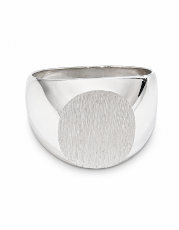 Minimal Ανδρικό Δαχτυλίδι Oval από Ασήμι 925