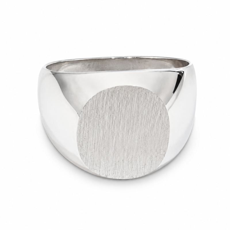 Minimal Ανδρικό Δαχτυλίδι Oval από Ασήμι 925