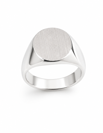 Minimal Ανδρικό Δαχτυλίδι Oval από Ασήμι 925