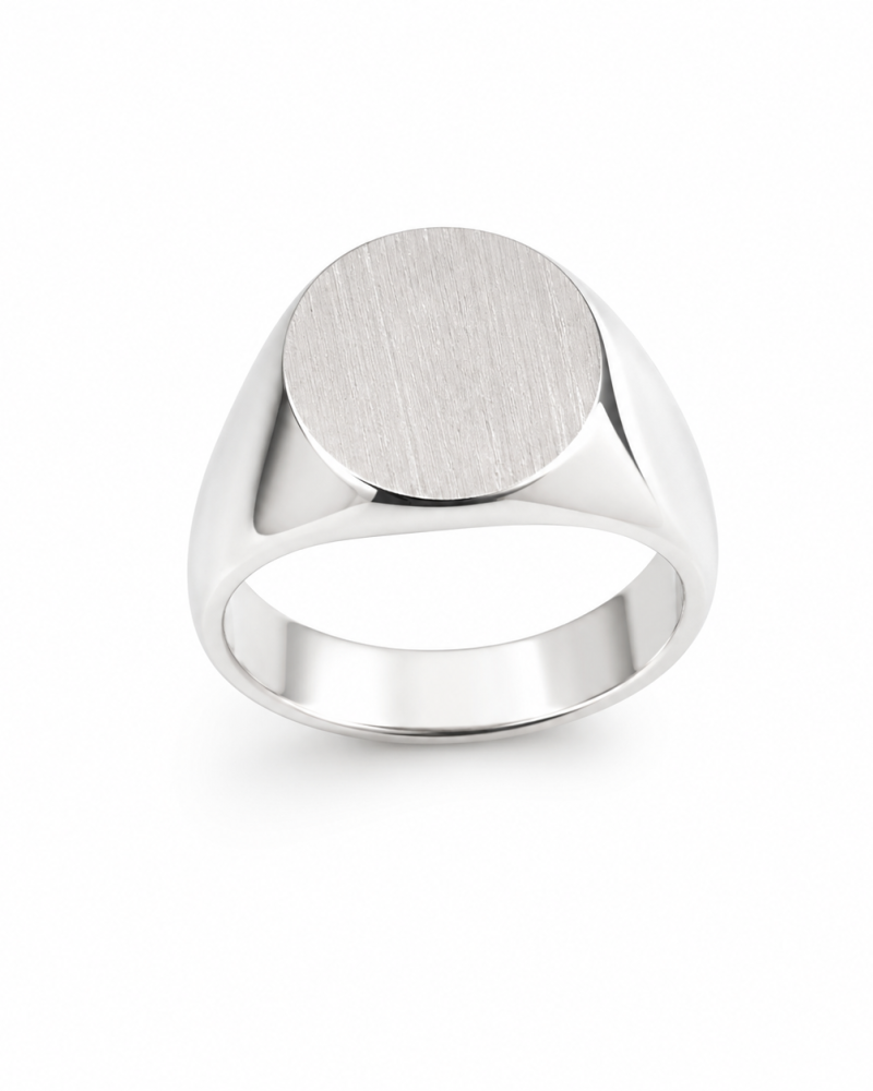 Minimal Ανδρικό Δαχτυλίδι Oval από Ασήμι 925