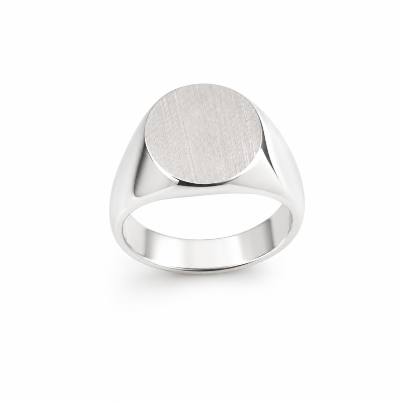Minimal Ανδρικό Δαχτυλίδι Oval από Ασήμι 925