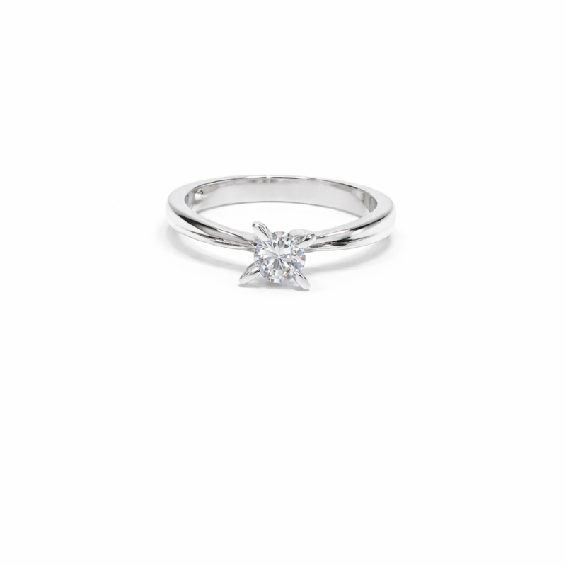 Ασημένιο Μονόπετρο Δαχτυλίδι 925 με Πέτρα Ζιργκόν