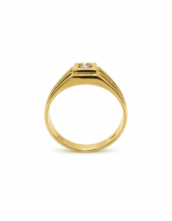 Χρυσό 14Κ Ανδρικό Δαχτυλίδι με Ζιργκόν