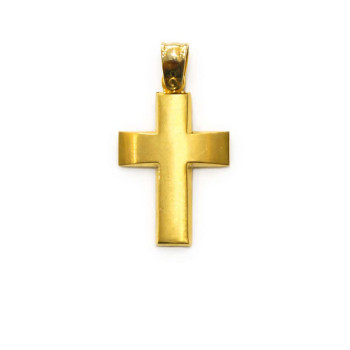 Ασημένιος Σταυρός 925 Επιχρυσωμένος Διπλής Όψης 