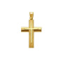 Ασημένιος Επιχρυσωμένος Σταυρός 925 με Ματ Υφή
