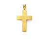 Ασημένιος Κίτρινος Σταυρός 925 με Εσταυρωμένο Χριστό & Ματ Πίσω Όψη