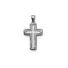 Ασημένιος Λευκός Σταυρός 925 Διπλής Όψης με Εσταυρωμένο Χριστό